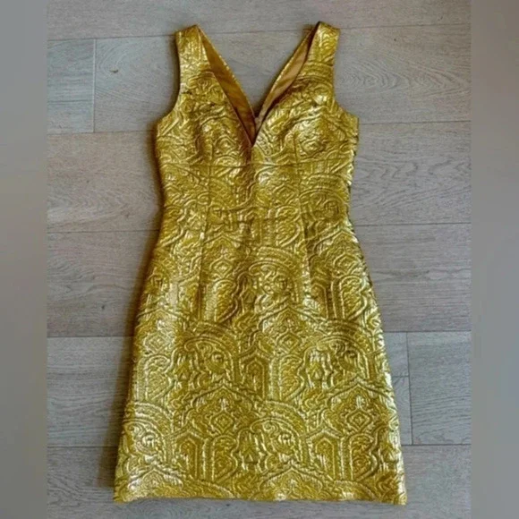 Michael Kors | Dresses | Michael Kors Brocade Gold Metalic Dress Size | Poshmark Michael Kors | Dresses | Michael Kors Brocade Gold Metalic Dress Size | Poshmark